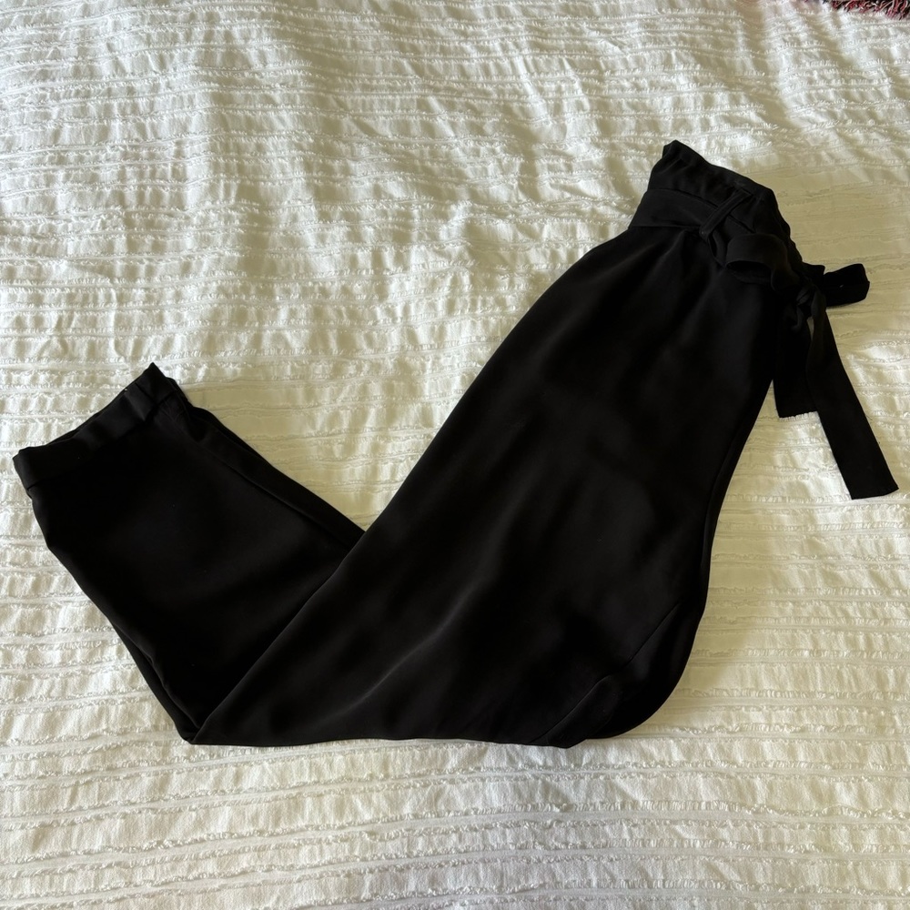 SO Black Paperbag Pants